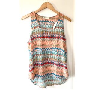 Amour Vert | Colorful Silk Tank Top EUC